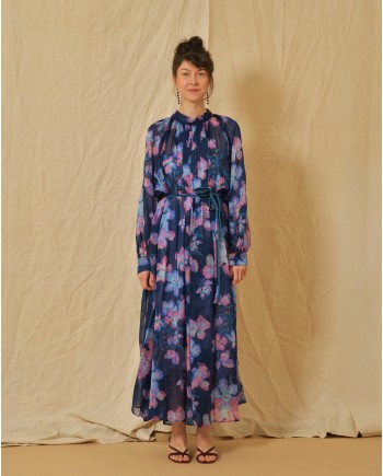 Robe en soie à imprimé floral Forte Forte 