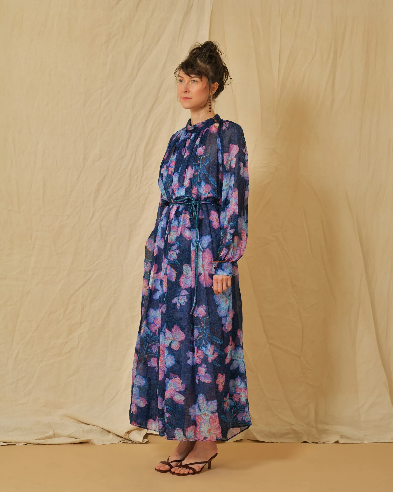 Robe en soie à imprimé floral Forte Forte 