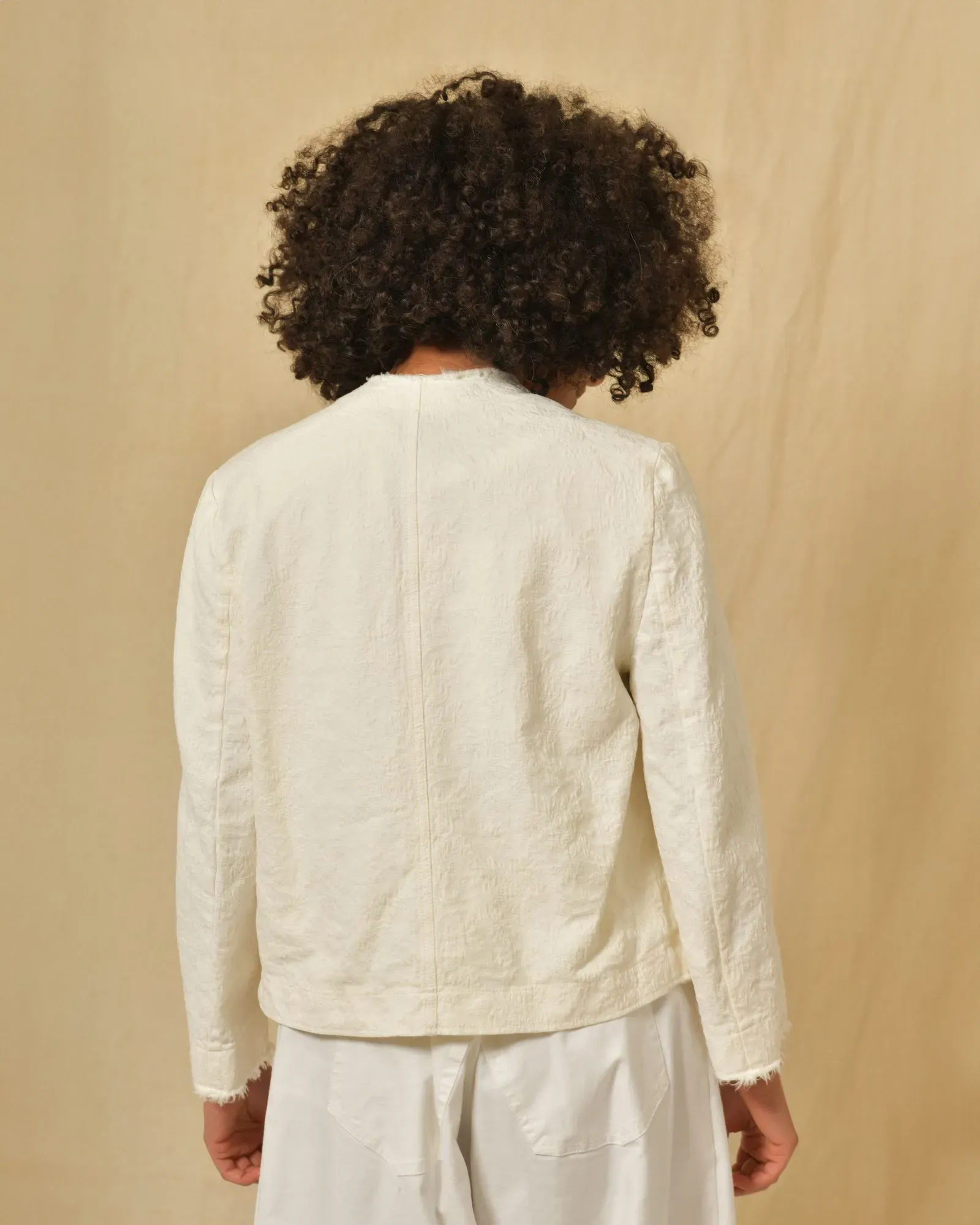 Veste en coton texturé à poches Hache