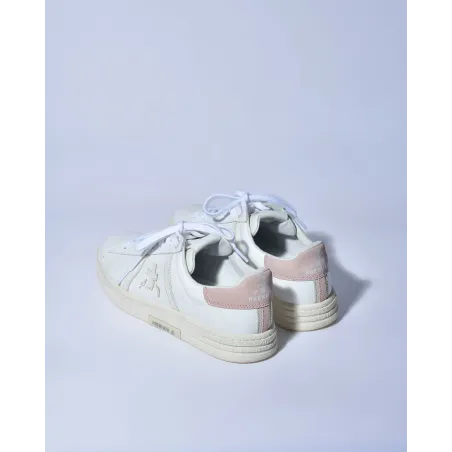 Baskets en cuir en blanc à empiècements Premiata