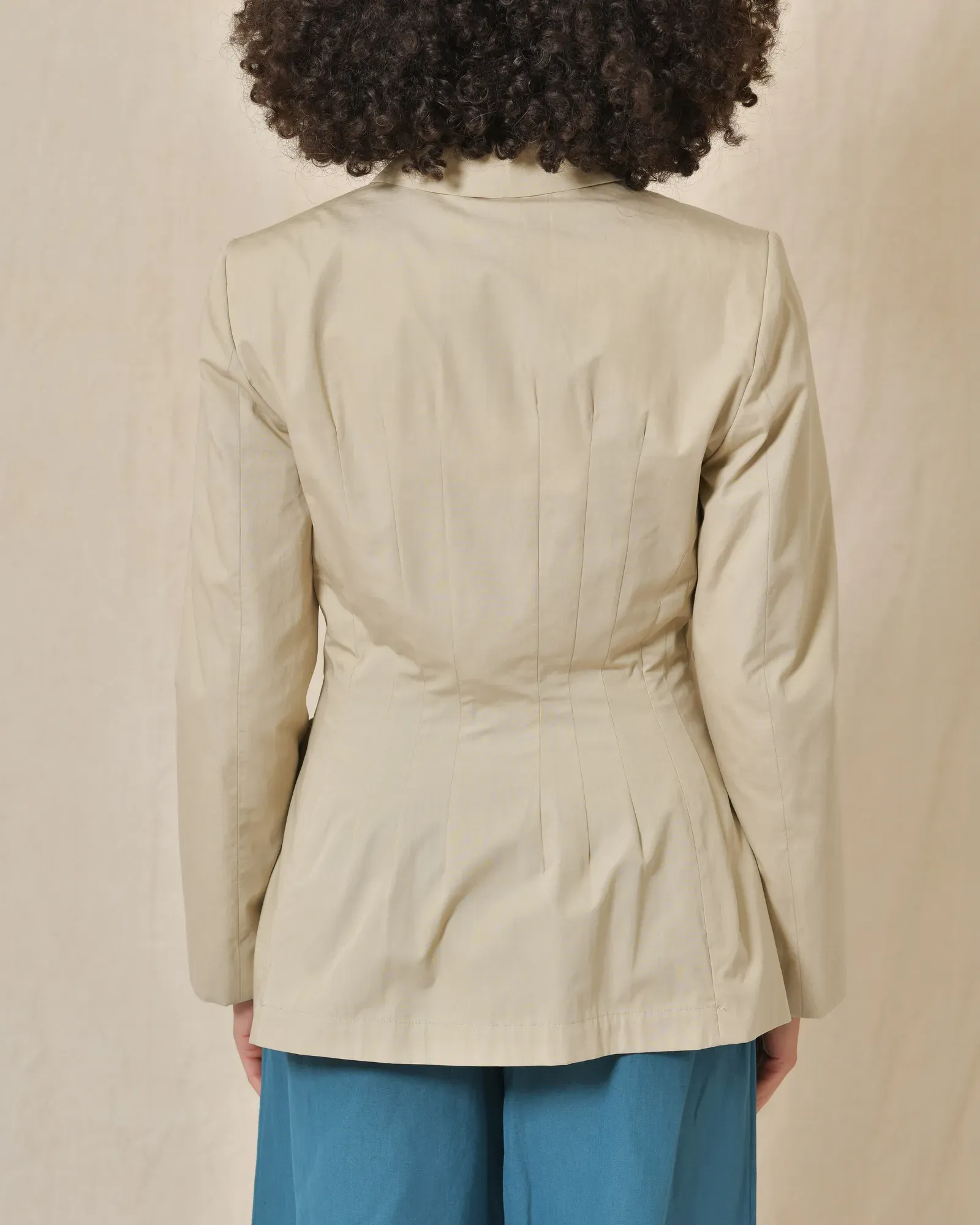 Veste en coton taupe à pinces Hache