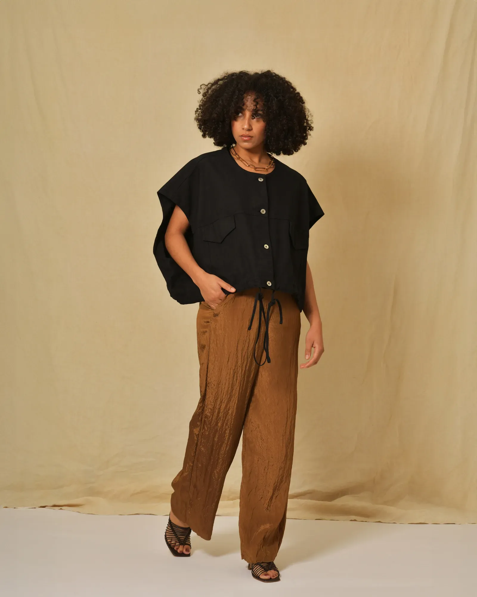 Pantalon en viscose mélangée Hache