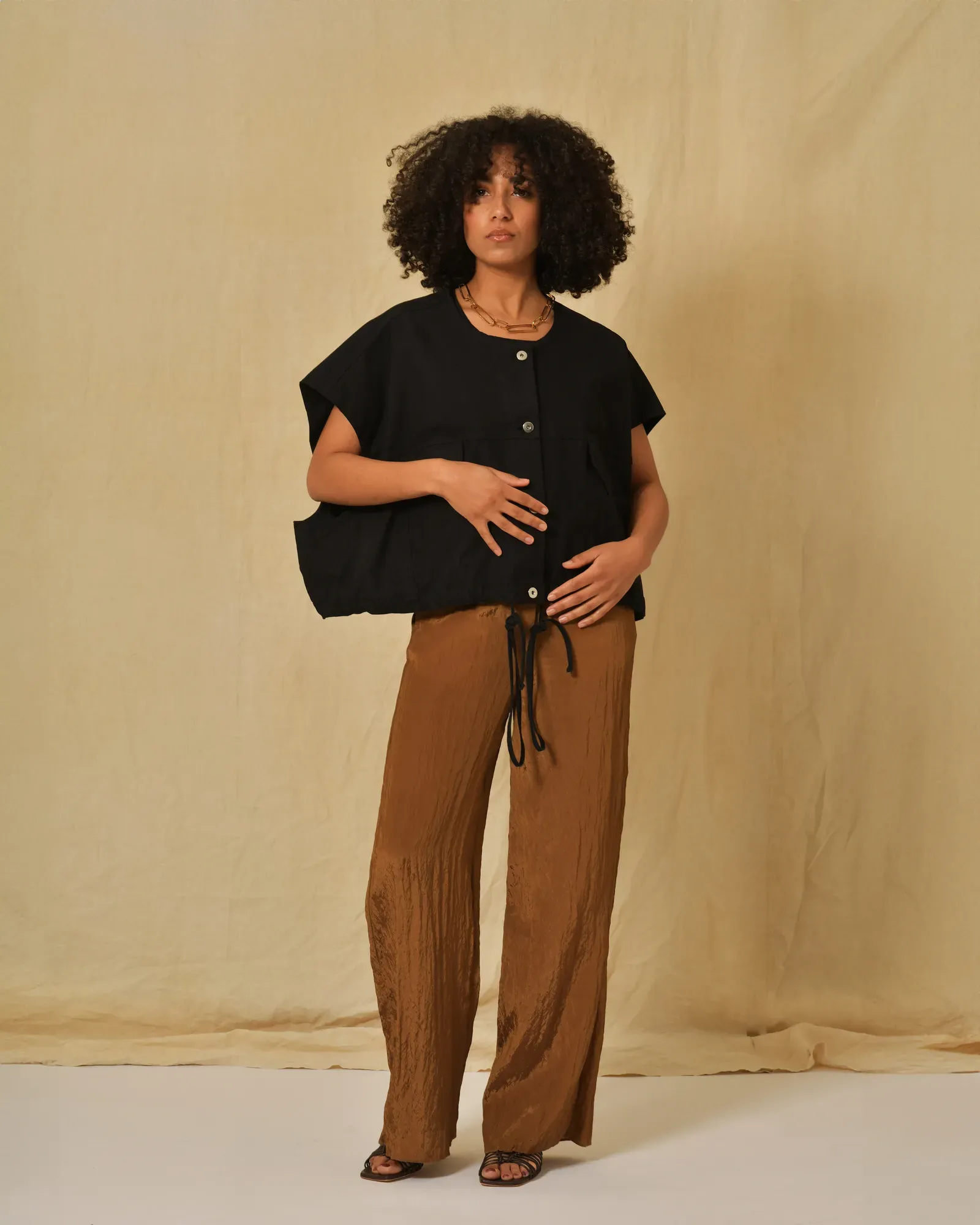 Pantalon en viscose mélangée Hache