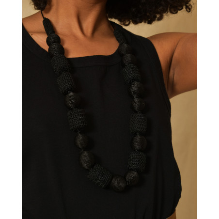 Collier à franges en raphia Liviana Conti