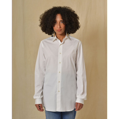 Chemise en coton blanc Peserico