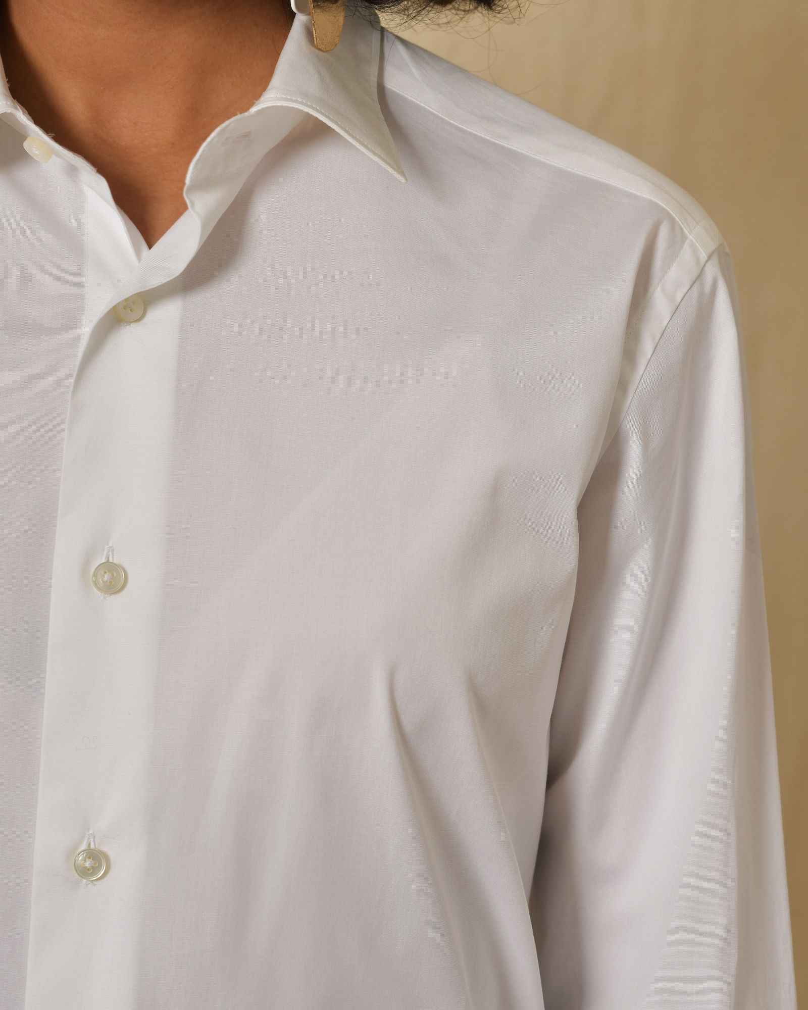 Chemise en coton blanc Peserico