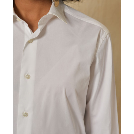 Chemise en coton blanc Peserico