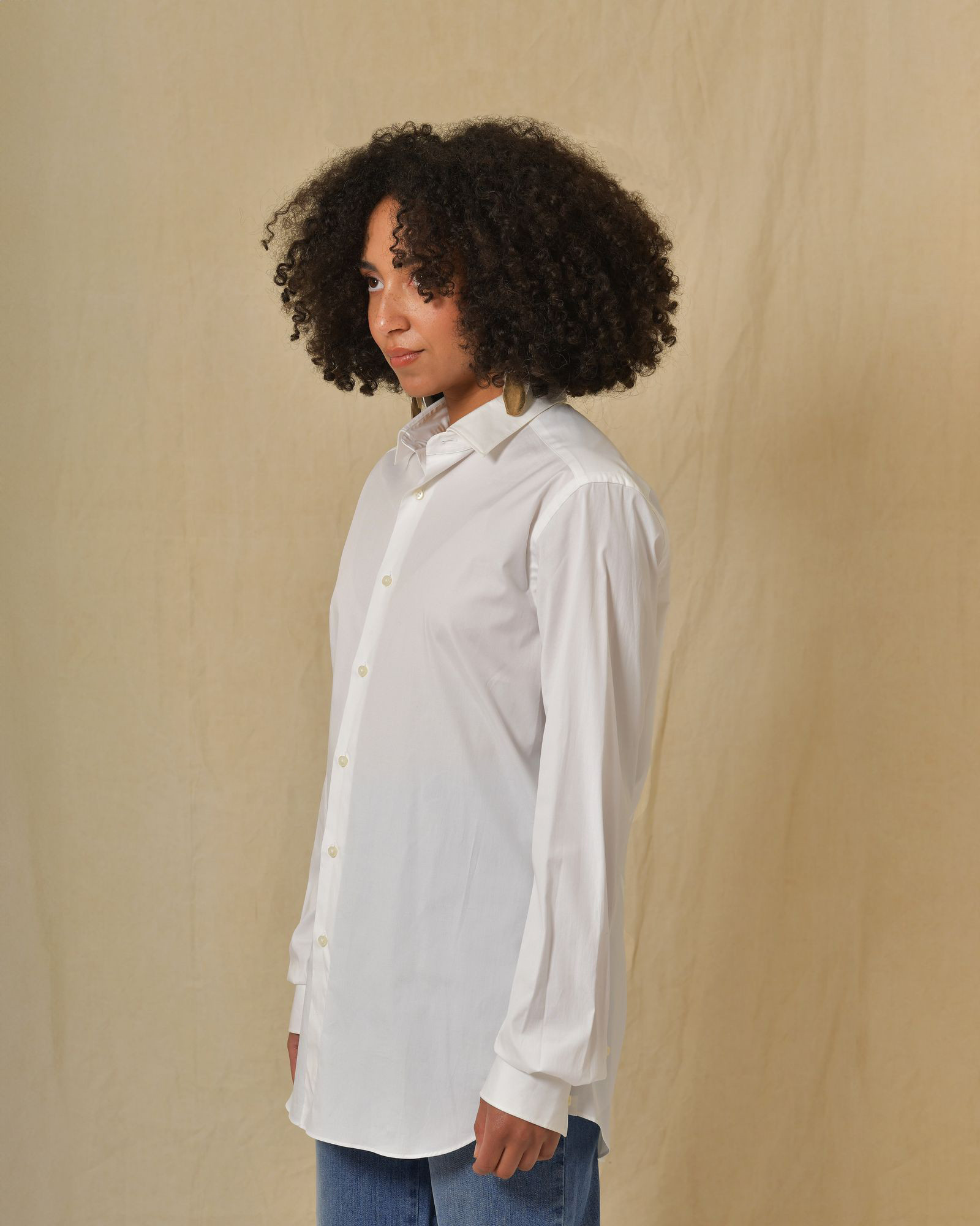 Chemise en coton blanc Peserico