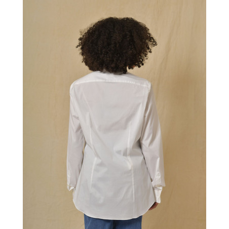 Chemise en coton blanc Peserico