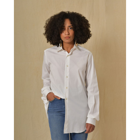 Chemise en coton blanc Peserico