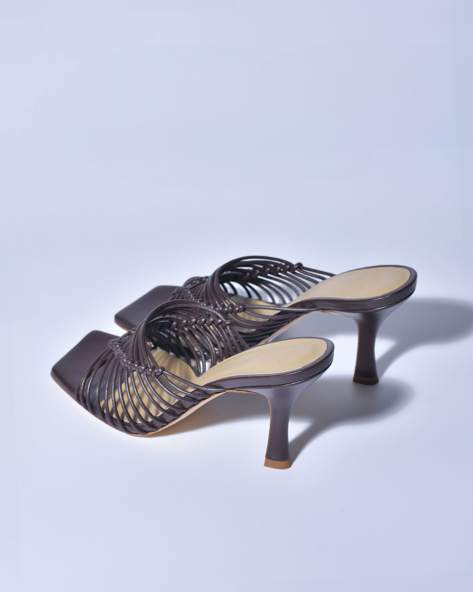 Mules en cuir tressé Erika Cavalli