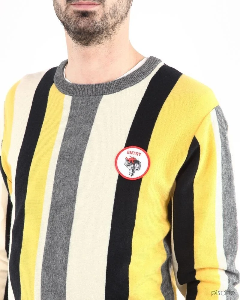 Pull tricolore avec écusson  Frankie Morello 