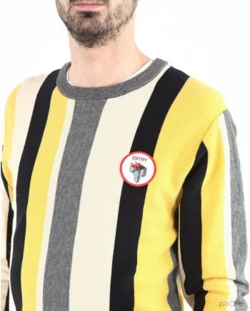 Pull tricolore avec écusson  Frankie Morello 