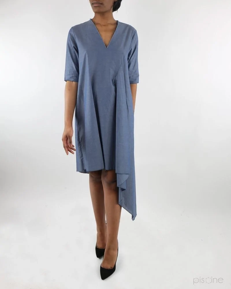 Robe bleue asymétique Jijil 