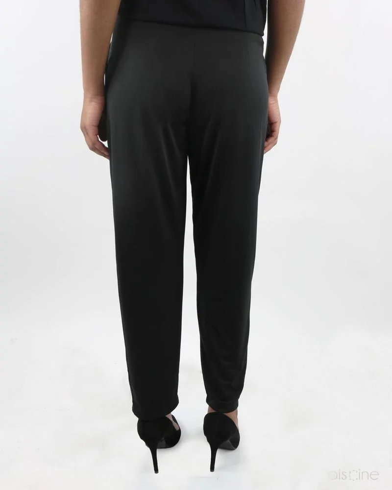 Pantalon fluide noir ceinturé Jijil 