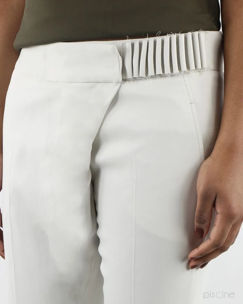 Pantalon écru  fermeture asymétrique Damir Doma 