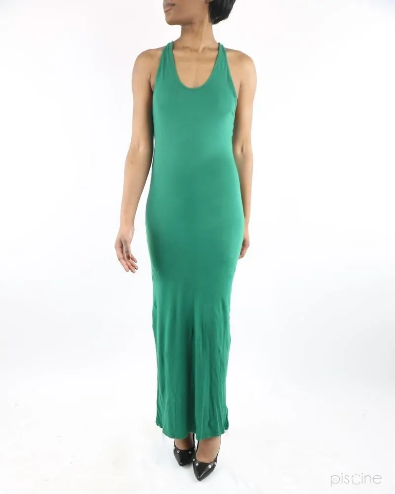 Robe longue verte dos nageur Damir Doma 