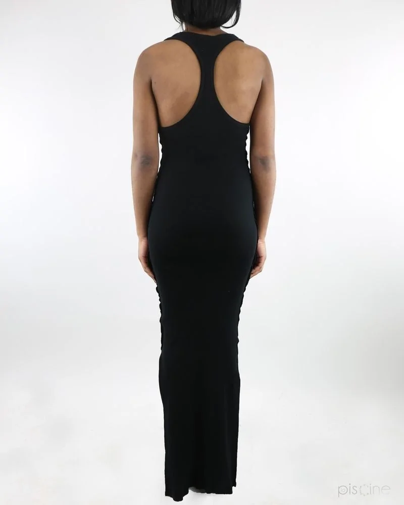 Robe longue noire fendue Damir Doma 