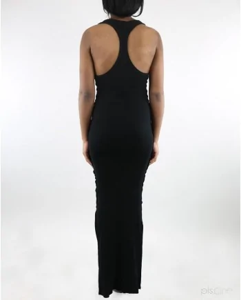 Robe longue noire fendue Damir Doma 