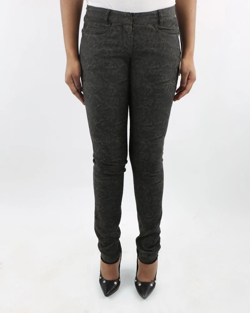 Pantalon slim gris taupé texturé Damir Doma 