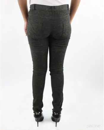 Pantalon slim gris taupé texturé Damir Doma 