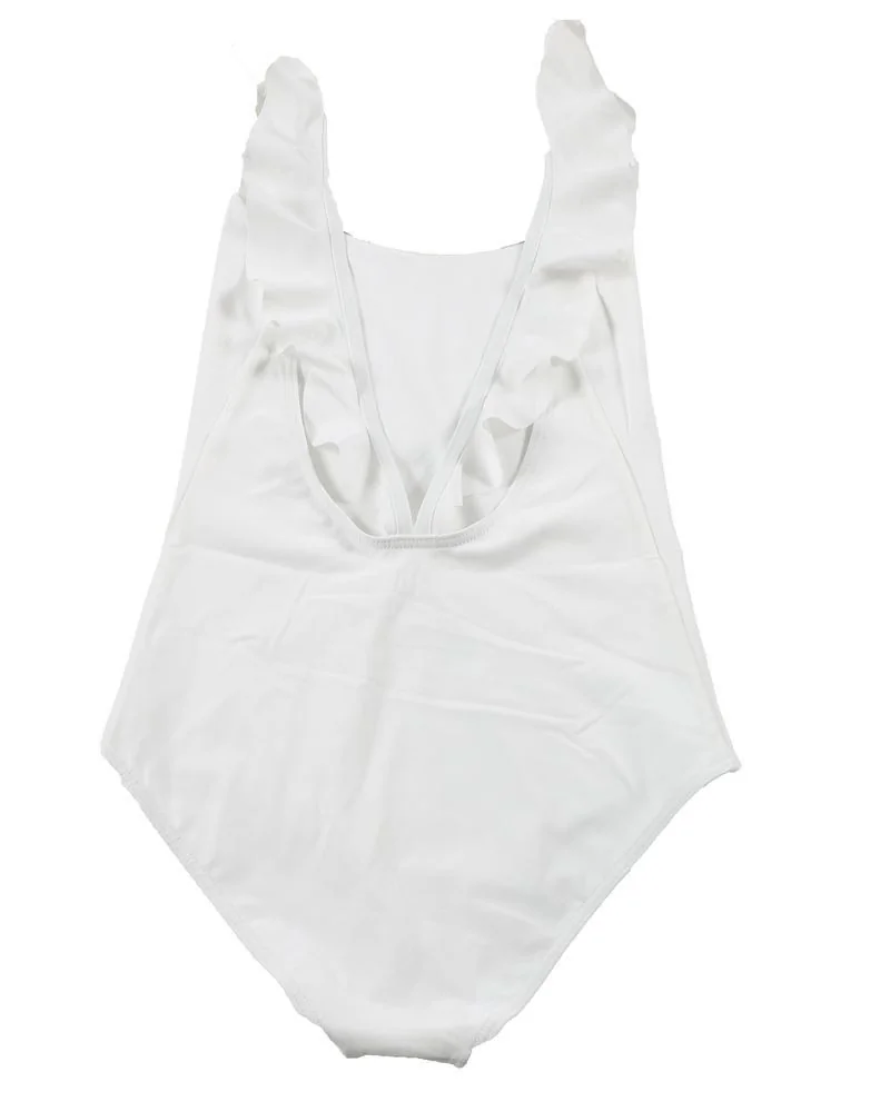 Maillot de bain blanc volanté Pamela de Beaumane 