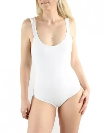 Maillot de bain blanc volanté Pamela de Beaumane 