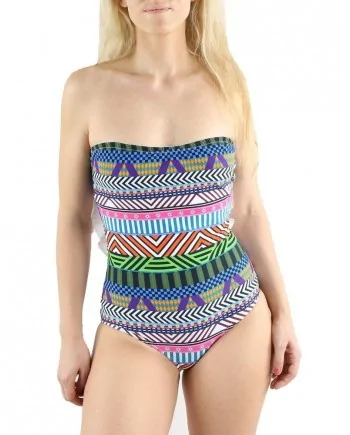 Maillot 1 pièce multicolore bustier Pamela de Beaumane 