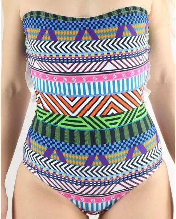 Maillot 1 pièce multicolore bustier Pamela de Beaumane 