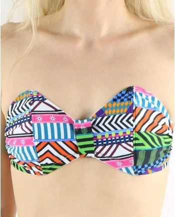 Bikini sans bretelles Multicolore Pamela de Beaumane 