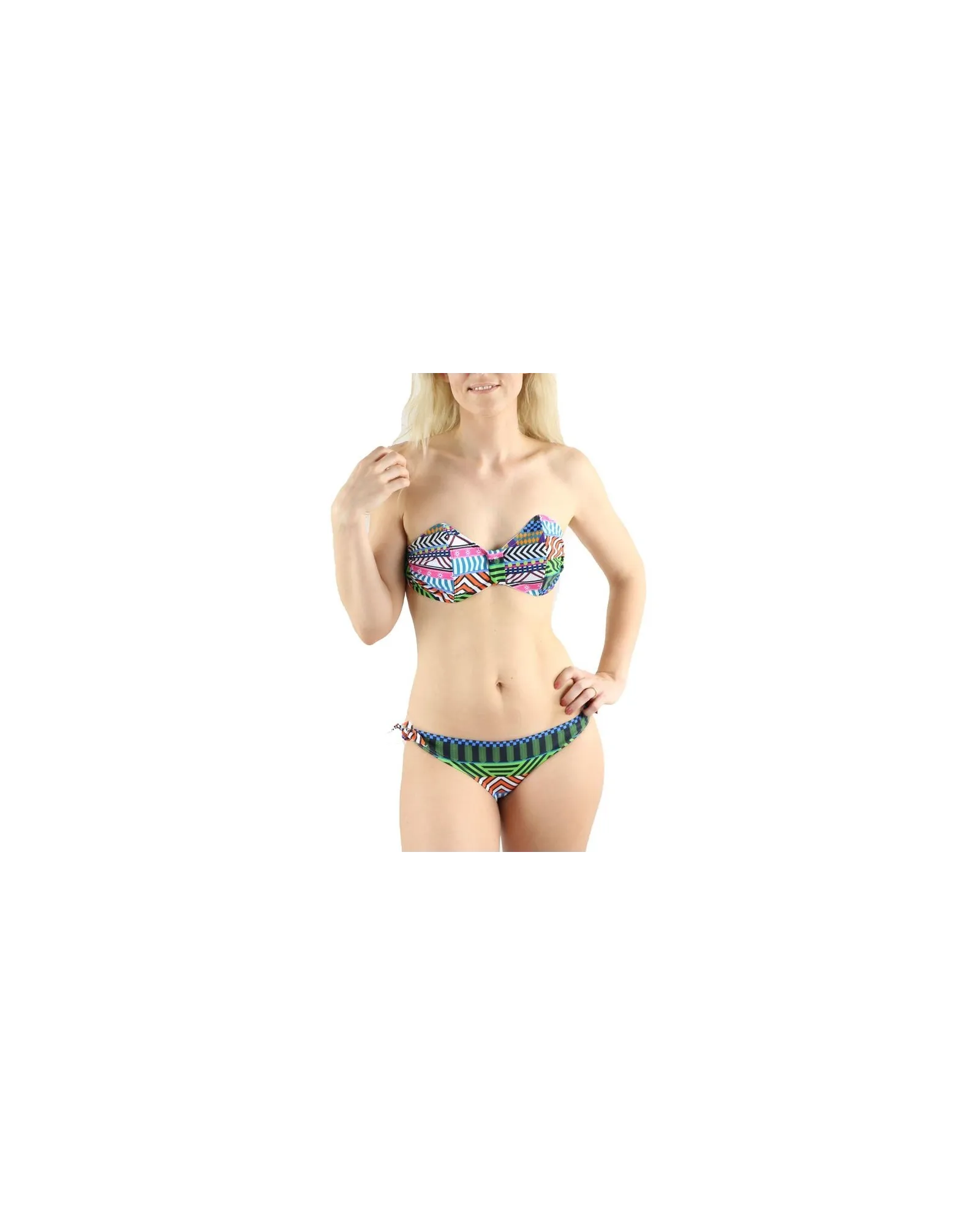 Bikini sans bretelles Multicolore Pamela de Beaumane 