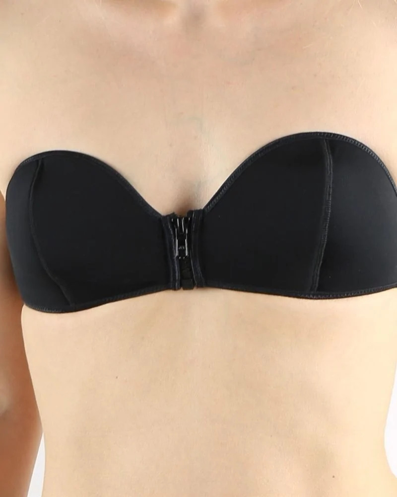 Bikini noir zippé en néoprène Pamela de Beaumane 