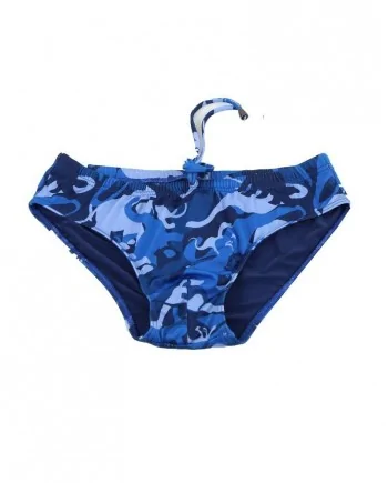 Slip de bain bleu "camouflage" Frankie Morello 