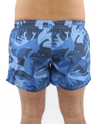 Short de bain bleu "camouflage" Frankie Morello 