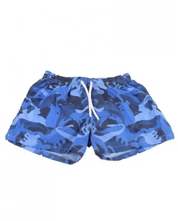 Short de bain bleu "camouflage" Frankie Morello 