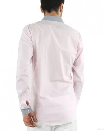 Chemise rose à bordures grises Ly Adams 