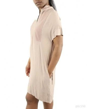 Robe beige carré contrastant Damir Doma 