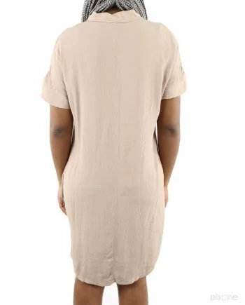 Robe beige carré contrastant Damir Doma 