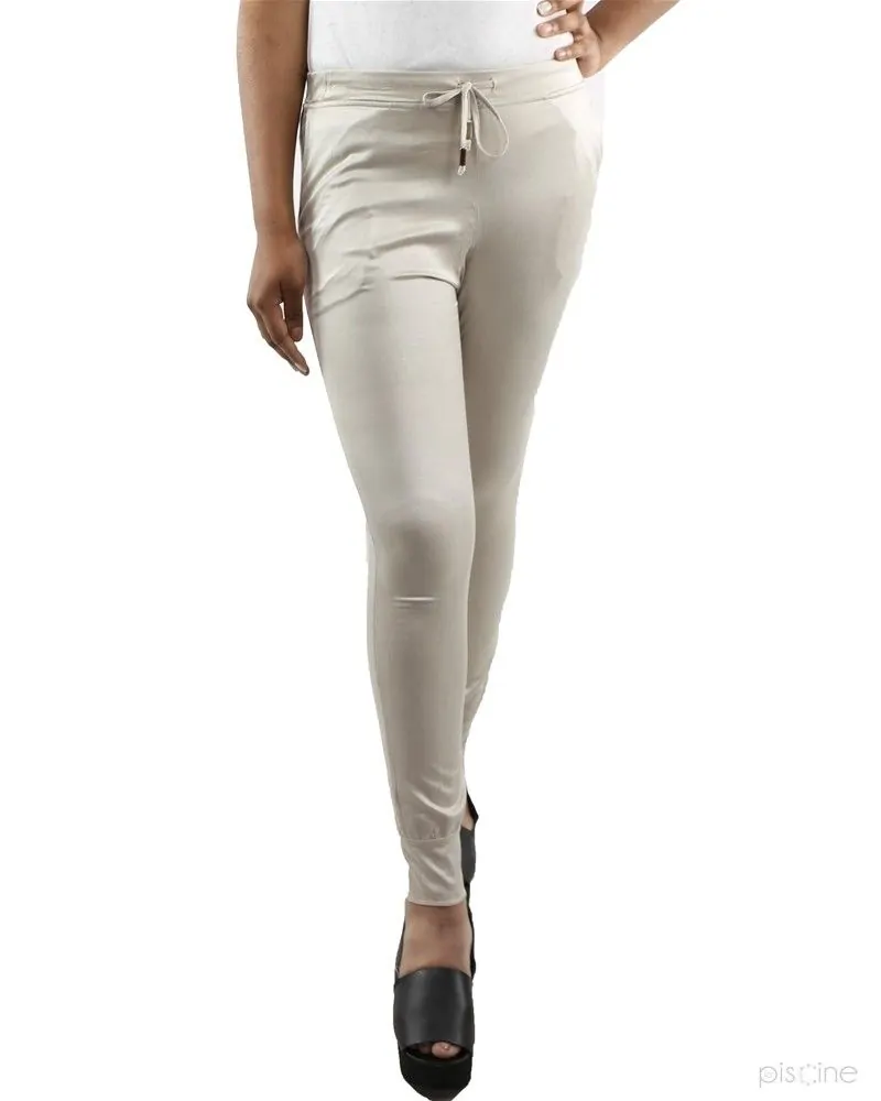 Pantalon beige en coton et soie  Jijil 