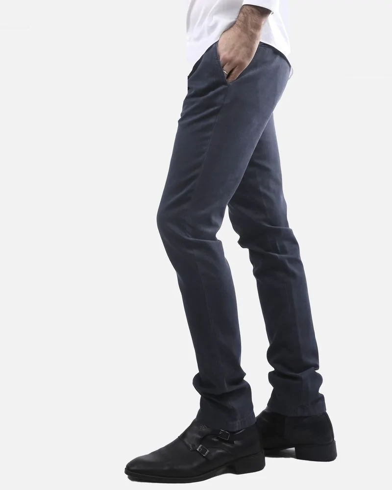 Pantalon bleu effet velours Roda 