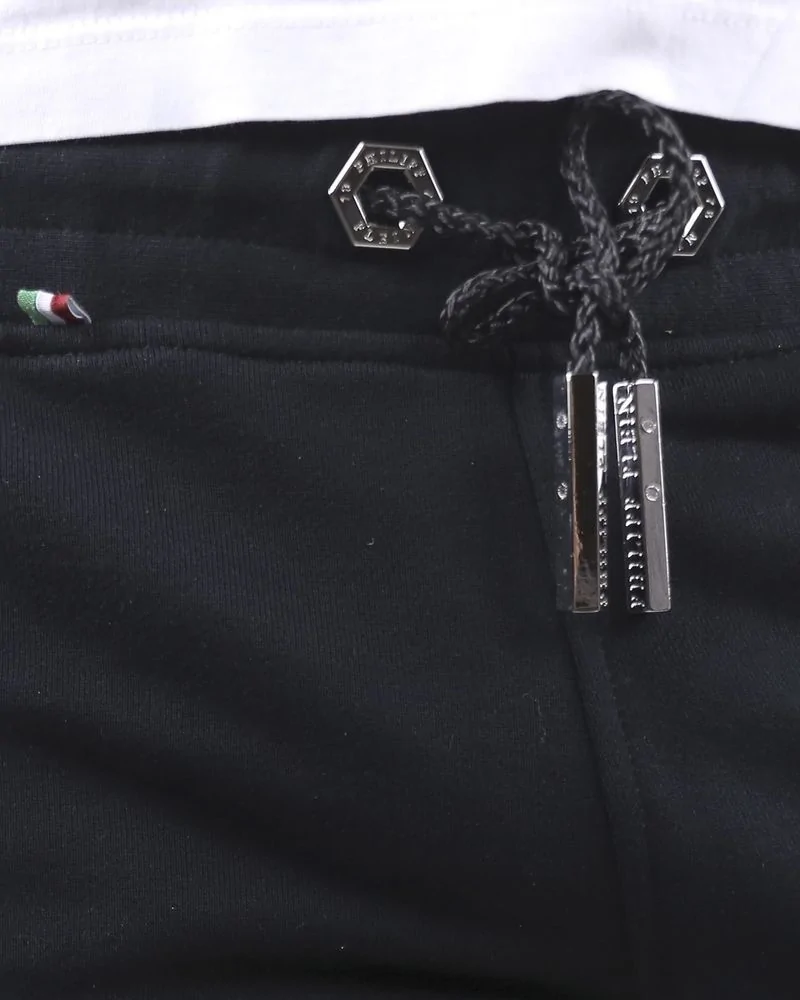 Pantalon de jogging noir à bandes  Philipp Plein 