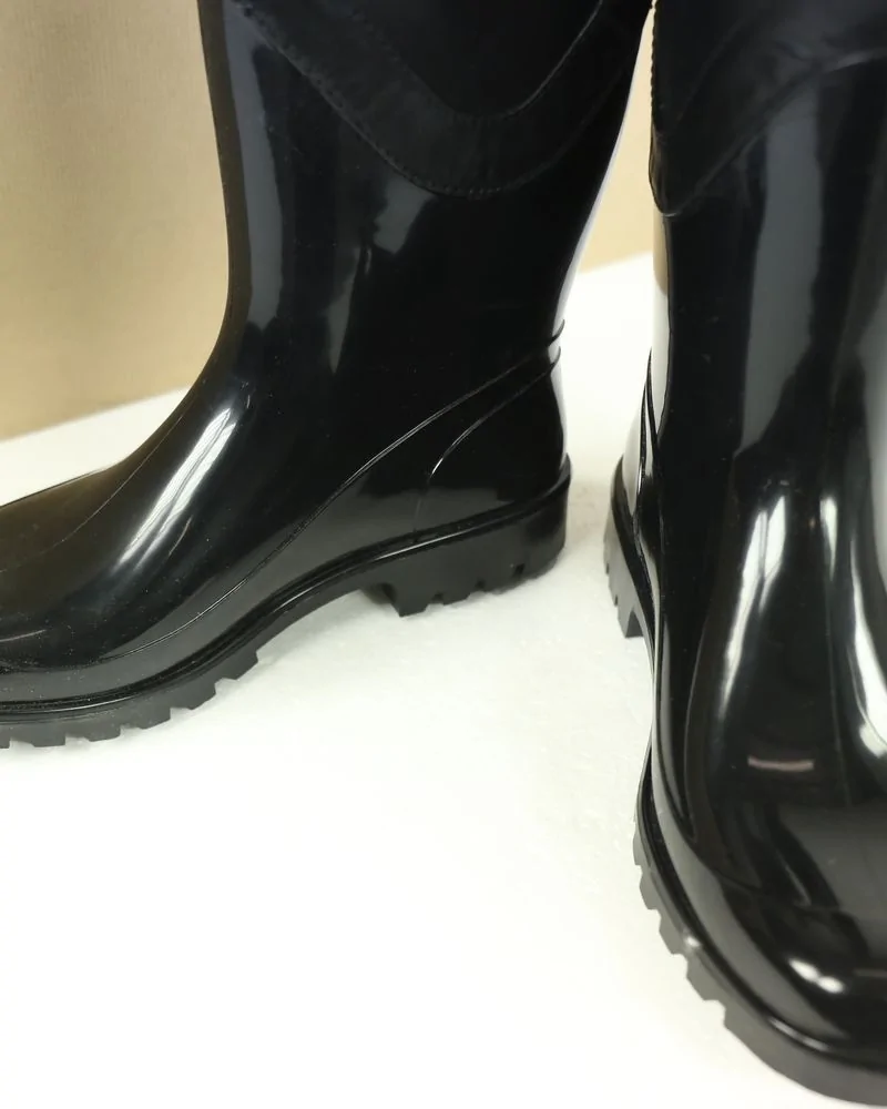 Bottes noires bi-matières A. Bottega 