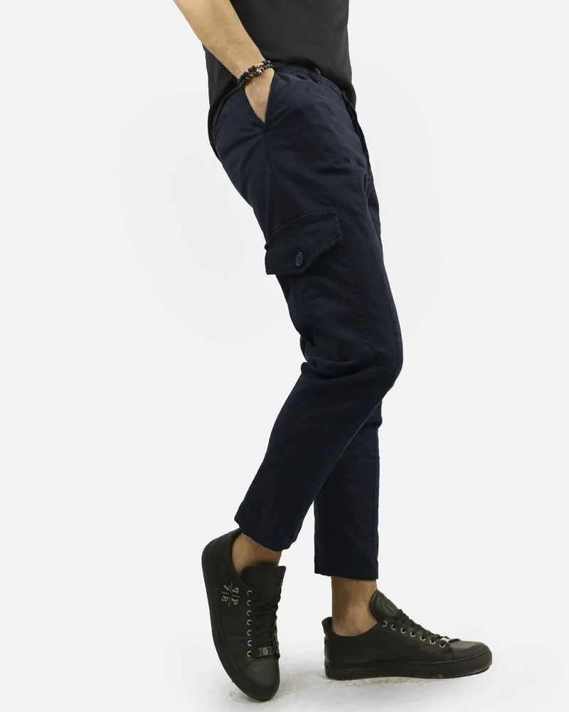 Pantalon cargo bleu Low Brand 