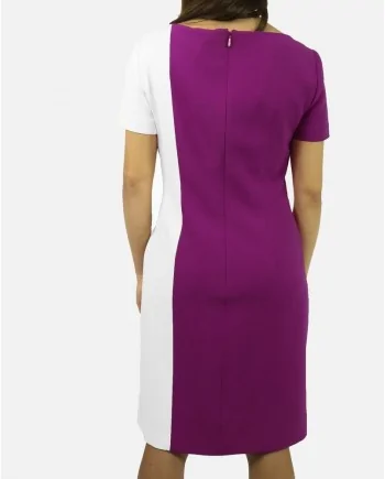 Robe à rayures graphique en soie violette Fendi 