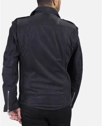 Blouson noir texturée en cuir Lords & Fools 