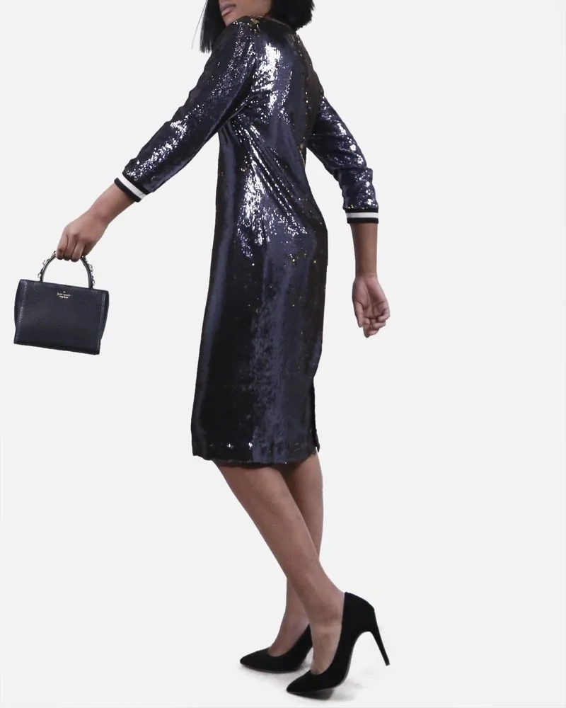 Robe bleu à sequins SVNTY 