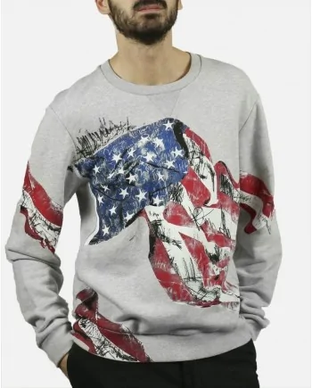 Sweat gris USA Roberto Cavalli 