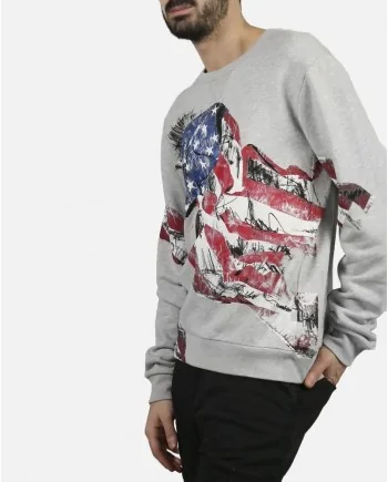 Sweat gris USA Roberto Cavalli 