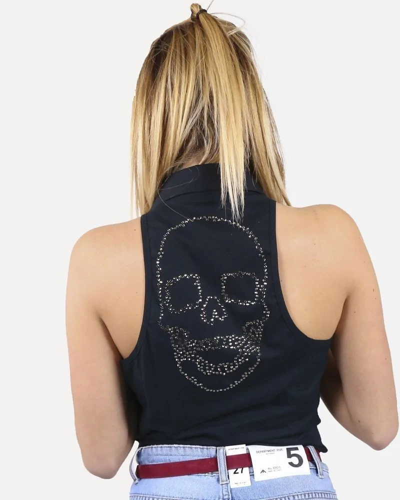 Body en coton noir Philipp Plein 