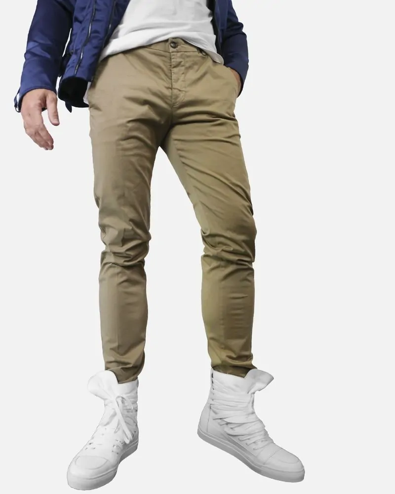 Pantalon droit beige Low Brand 